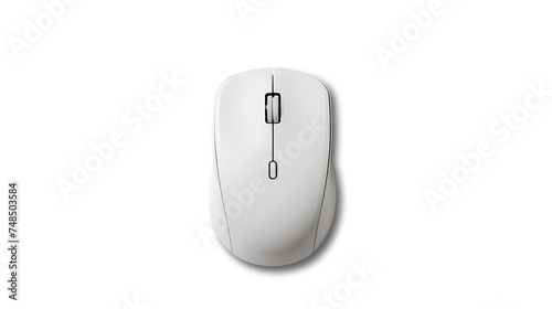 Computer mouse isolated on transparent background, top view