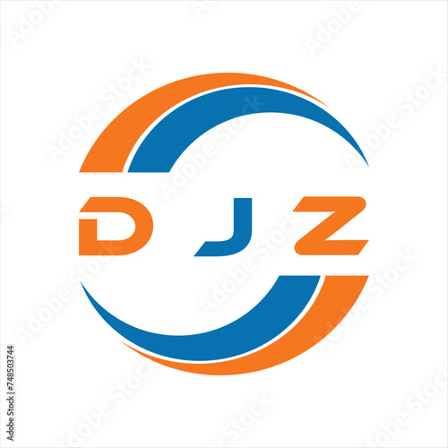 DJZ letter design. DJZ letter technology logo design on white background. DJZ Monogram logo design for entrepreneur and business.