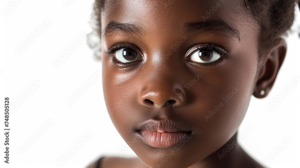 Portrait of a Beautiful Young Black African American Model Generative AI Portrait of a Beautiful Young Black African American Model Generative AI