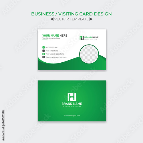modern double-sided business identity card name card or visiting card design template—standard size print-ready business card design editable template with colorful background. new trendy layout card
