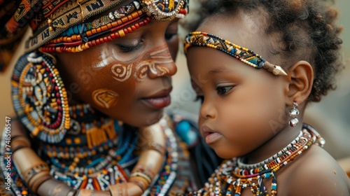 Mother and Child: A Portrait of African Heritage Generative AI