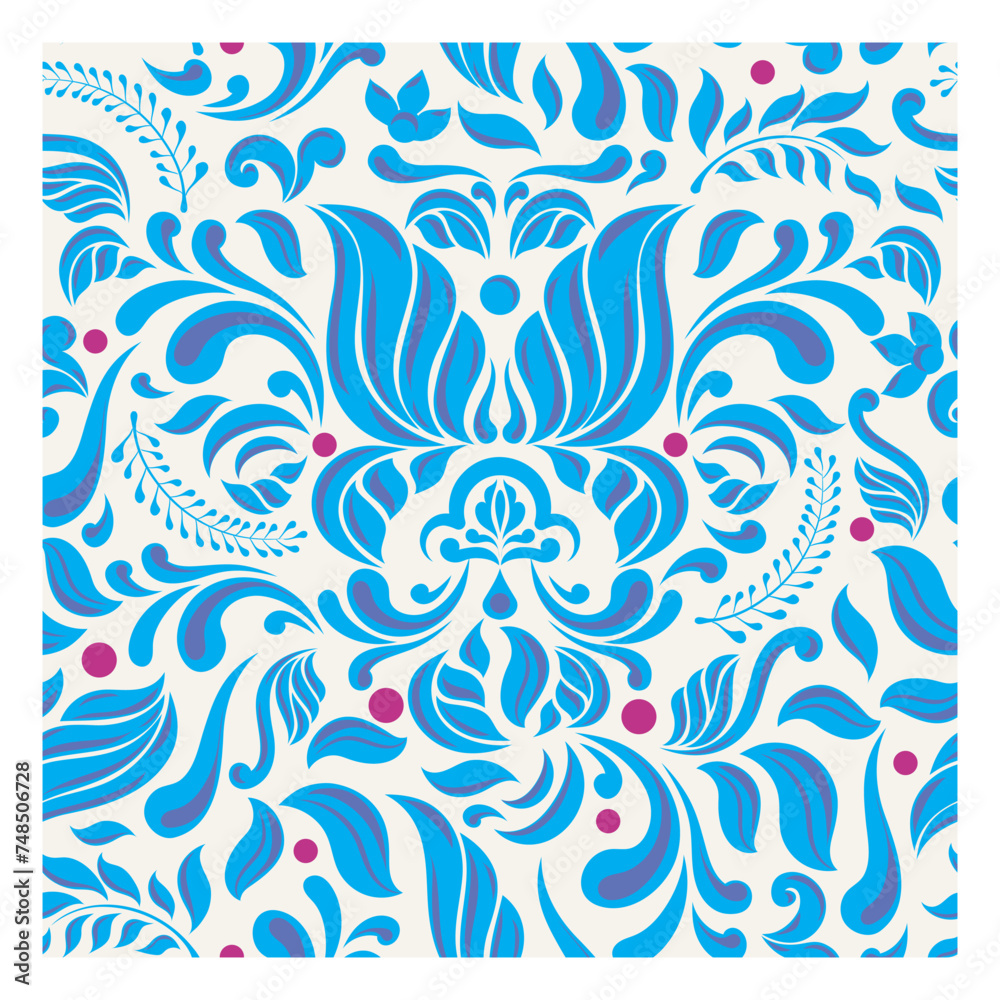 Fototapeta premium pattern with blue flowers