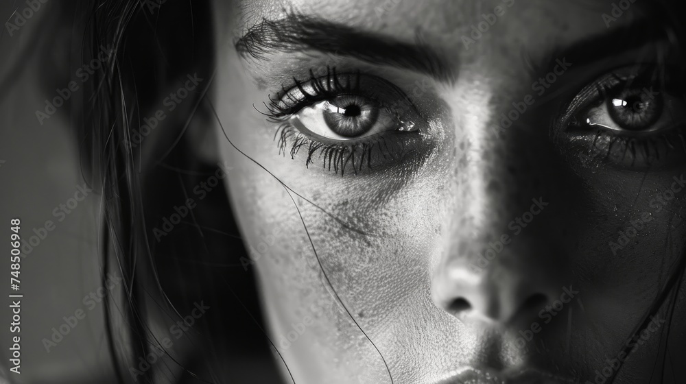 Close-Up Portrait of a Woman Generative AI Close-Up Portrait of a Woman Generative AI