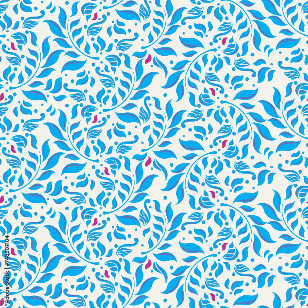 seamless floral pattern with leaves seamless floral pattern with leaves