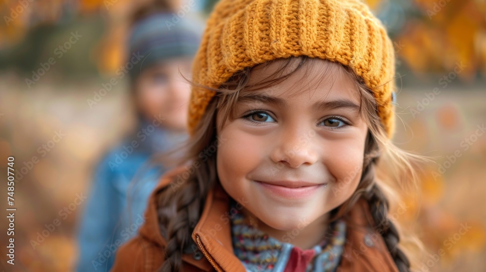Autumn Joy: Children's Smiles Amidst Nature's Hues Generative AI Autumn Joy: Children's Smiles Amidst Nature's Hues Generative AI