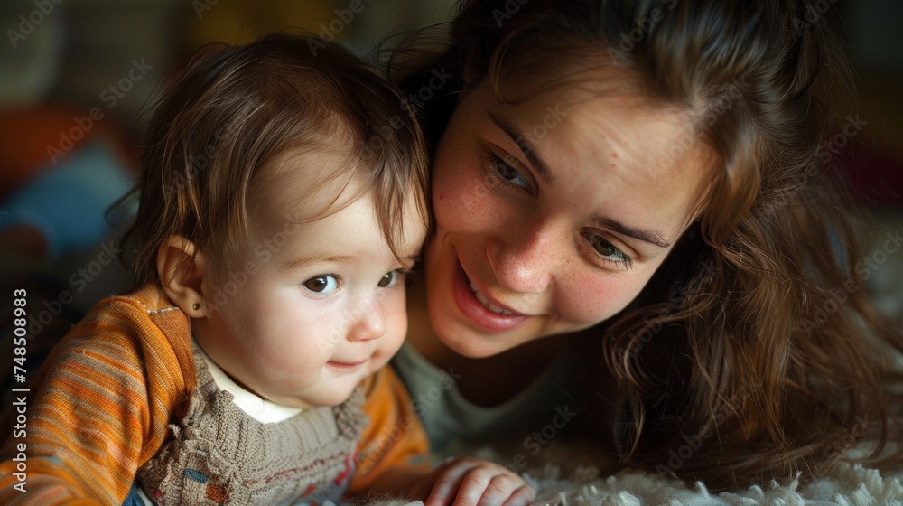 Mother and Child Bonding Moment Generative AI Mother and Child Bonding Moment Generative AI
