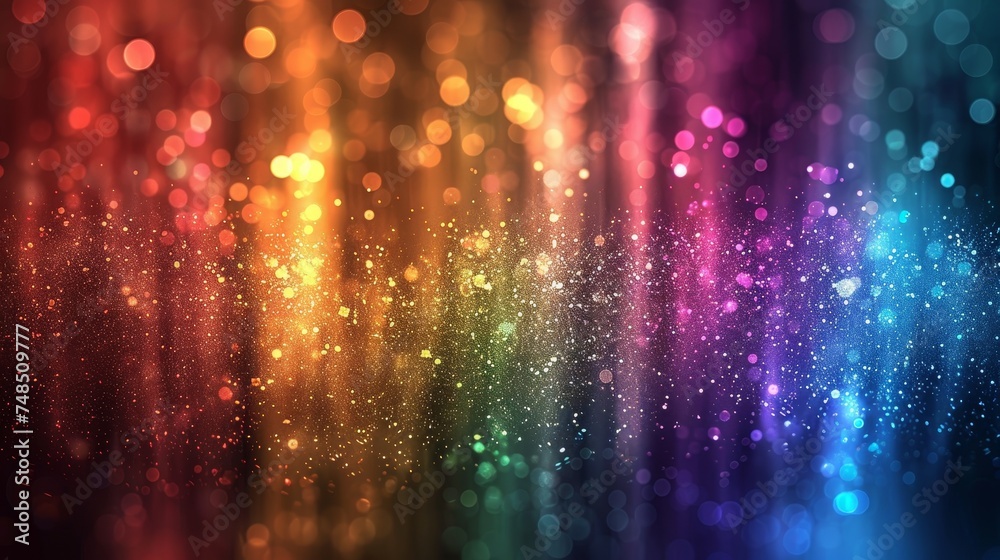 Showcase a canvas of rainbow bokeh, where textures and light effects blend into an artwork of colors Showcase a canvas of rainbow bokeh, where textures and light effects blend into an artwork of colors