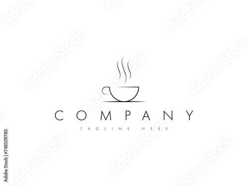 cup of coffee or tea logo design