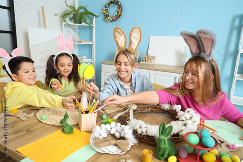Cute little children making...