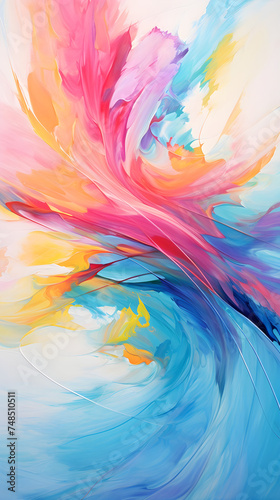 Vibrant Blend of Emotions: An Abstract Acrylic Paint Masterpiece