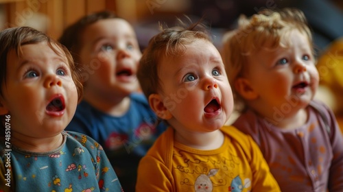 Toddlers' Astonishment: Wide-Eyed Wonder at Unfamiliar Sounds Generative AI
