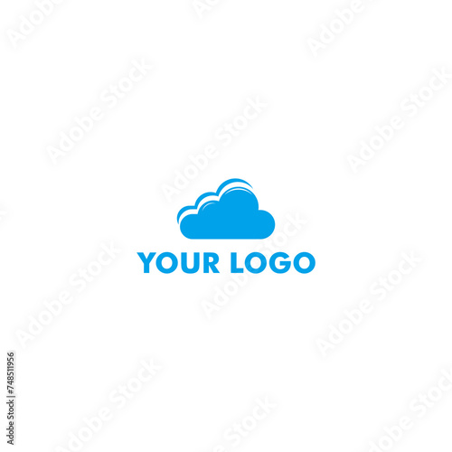 A simple cloud-shaped logo suitable for technology companies