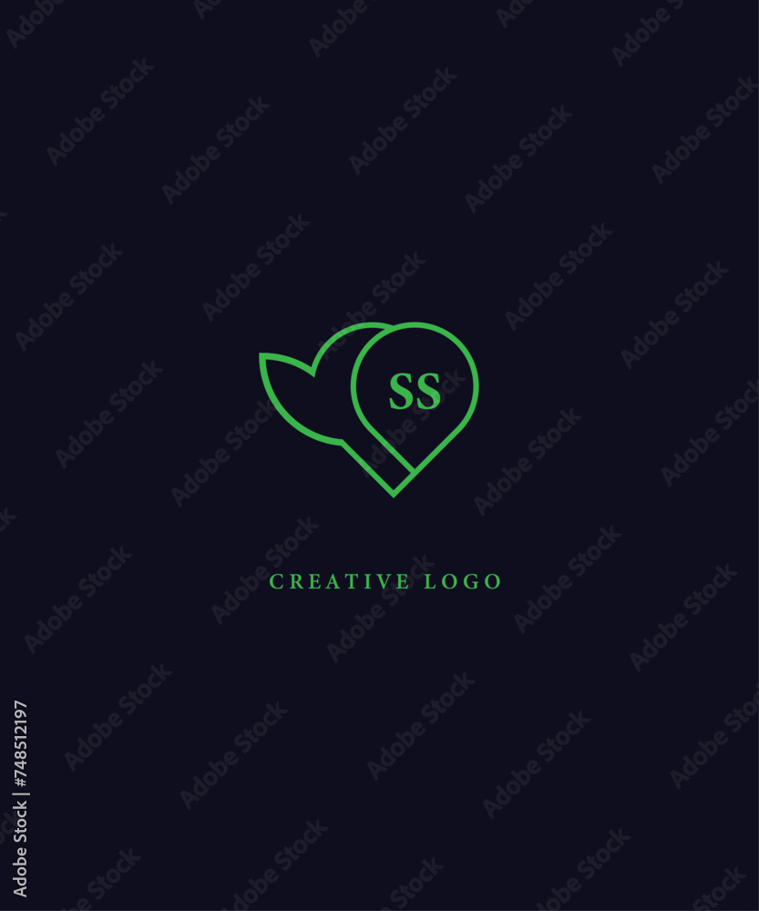 SS green logo Design. SS Vector logo design for business. SS green logo Design. SS Vector logo design for business.