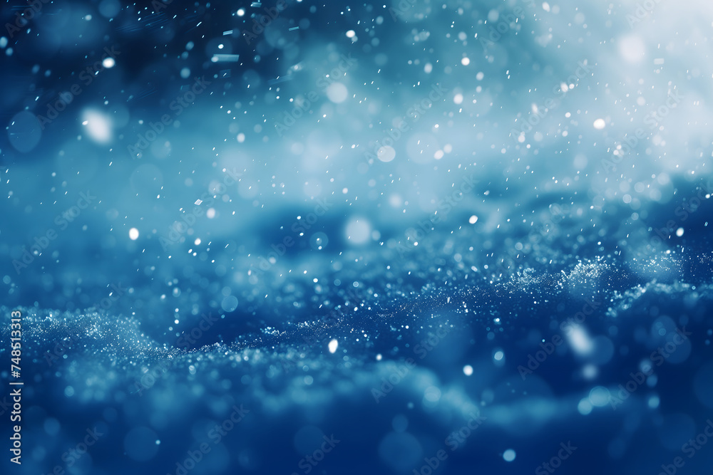 Generic snowfall closeup background with selective focus. Neural network generated in January 2024. Not based on any actual scene or pattern. Generic snowfall closeup background with selective focus. Neural network generated in January 2024. Not based on any actual scene or pattern.
