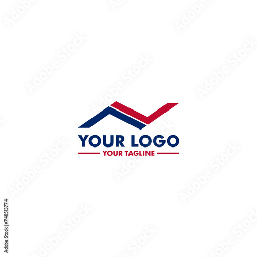 A simple V-shaped logo is suitable for technology companies