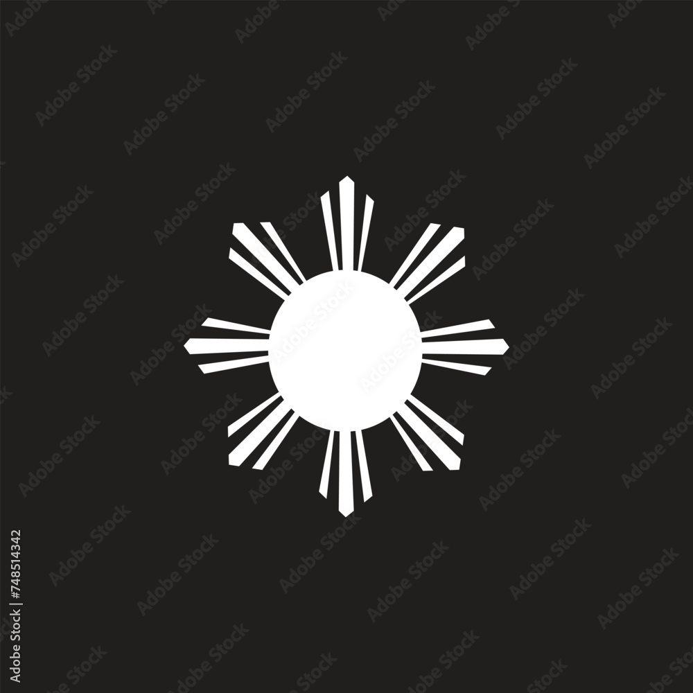 Set of sun and sunburst shapes. Sun icons and sunbeam collection Set of sun and sunburst shapes. Sun icons and sunbeam collection