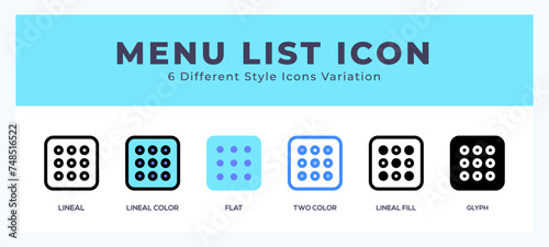 Menu list icon vector design illustration in trendy style