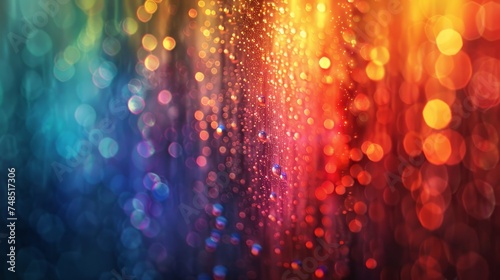 Explore the dynamic interplay of light and color in a rainbow bokeh background, highlighting textures