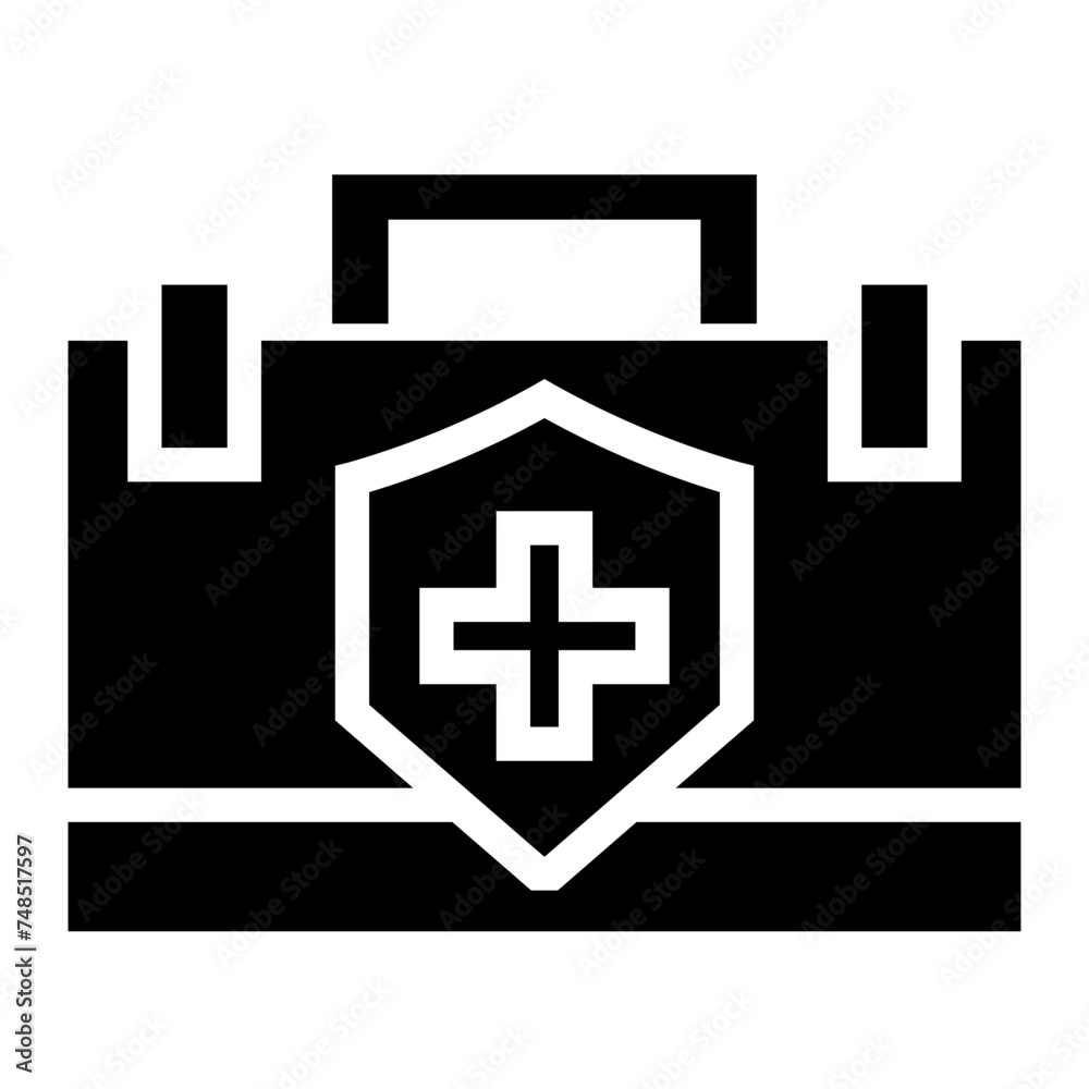 Obraz premium Medical Kit Icon Vector - Sign or Symbol