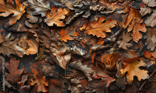 Dry autumn leaves in nature © Ilham