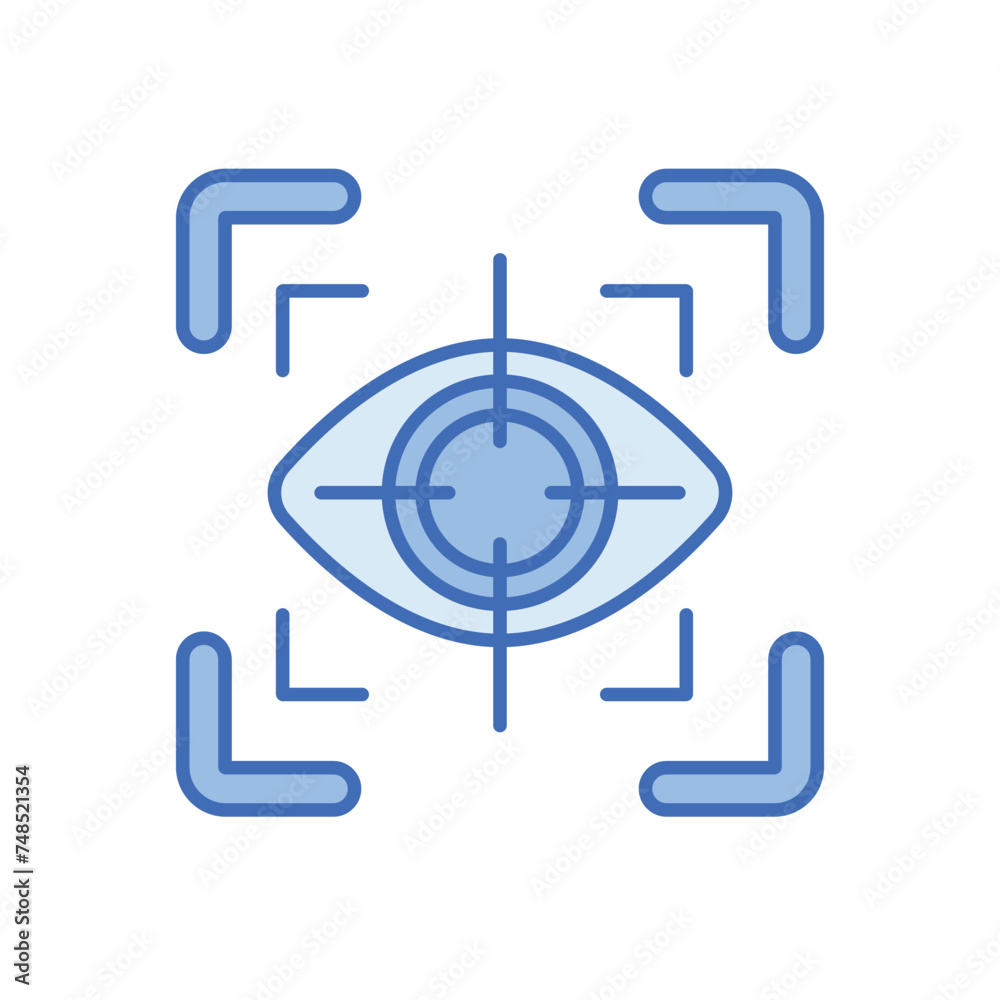 Eye Scanner icon vector stock illustration