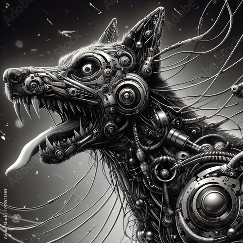 Biomechanical organisms dog