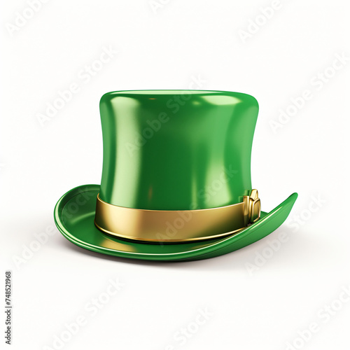 3d render icon of St patricks day leprechaun hat generated AI