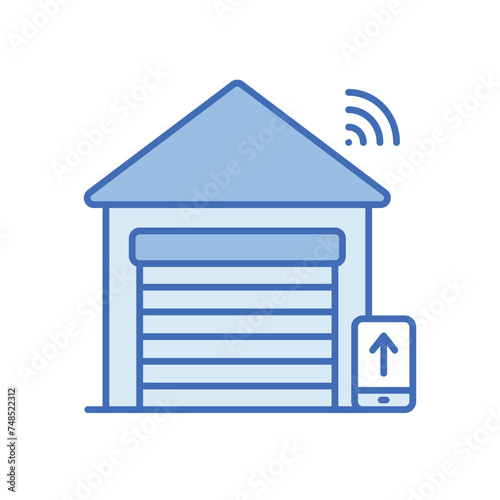 Smart Garage icon vector stock illustration