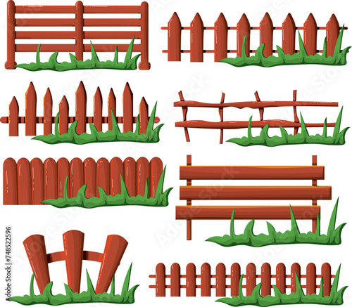 Wooden fence and grass
