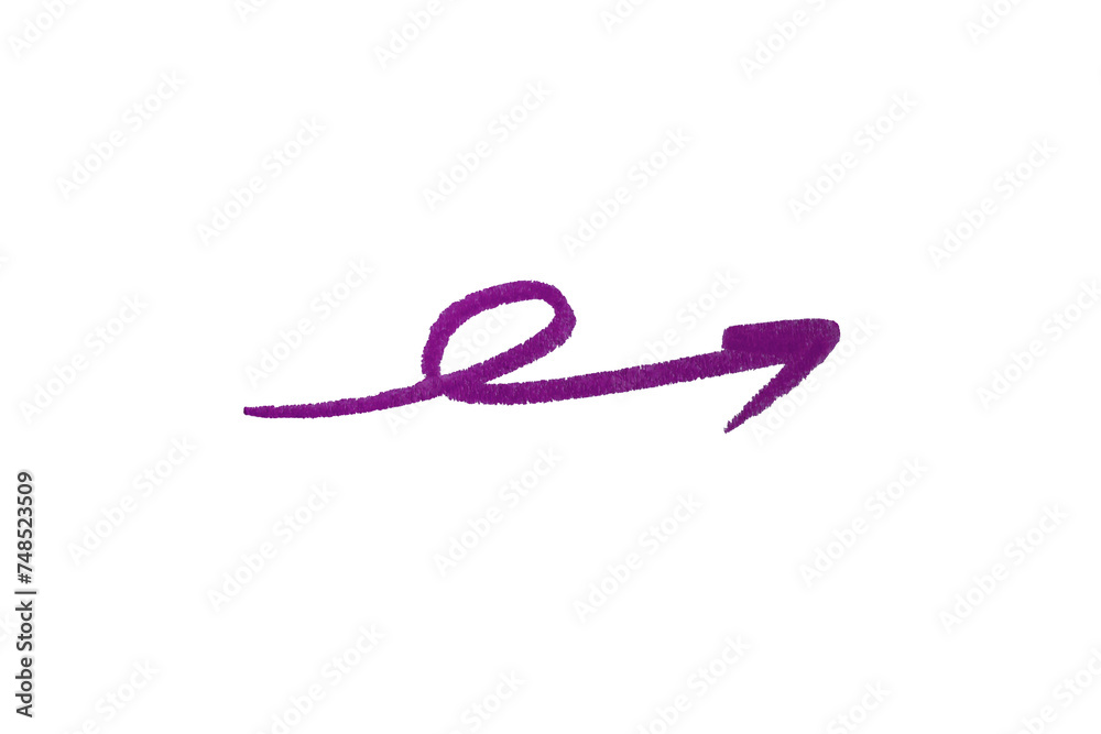 Draw a dark purple pencil line separately on a transparent background. Draw a dark purple pencil line separately on a transparent background.