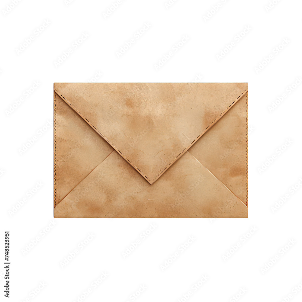 Mail envelope on isolated on transparent png background. Generative ai	
