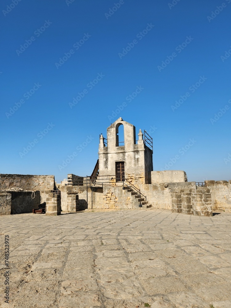 Diu, Dadra and Nagar Haveli and Daman and Diu India - Feb 23 2024: Diu fort - Built in the 16th century by the Portuguese, this sandstone fort features a lighthouse and 3 churches.