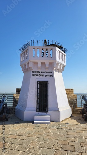 Diu, Dadra and Nagar Haveli and Daman and Diu India - Feb 23 2024: Diu fort - Built in the 16th century by the Portuguese, this sandstone fort features a lighthouse and 3 churches. photo