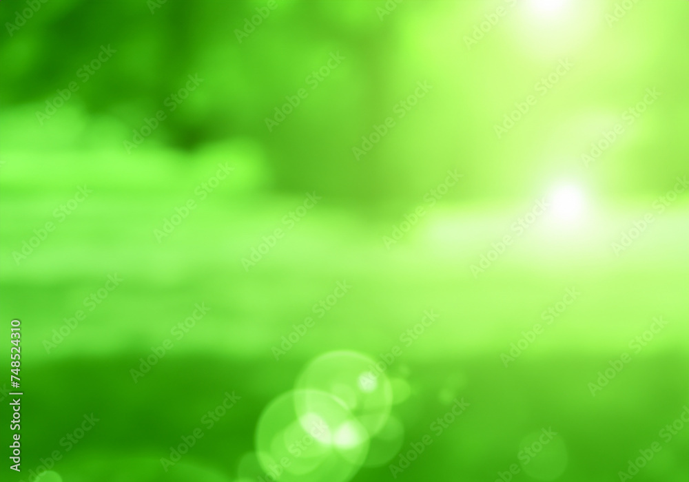 Obraz premium 爽やかな新緑の横長エコロジー背景素材