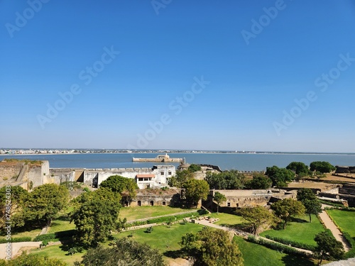 Diu, Dadra and Nagar Haveli and Daman and Diu India - Feb 23 2024: Diu fort - Built in the 16th century by the Portuguese, this sandstone fort features a lighthouse and 3 churches.