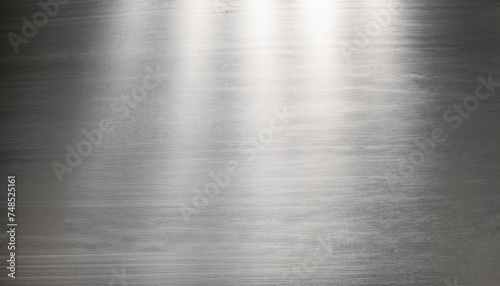 Brushed steel plate background texture horizontal ray lighting and shadow reflections