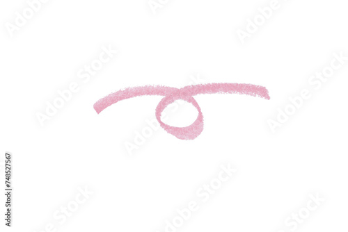 pink pencil strokes isolated on transparent background