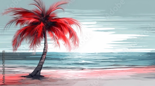 a postcard for a beach holiday, an advertising brochure of a seaside resort, summer, sun, sea, ocean