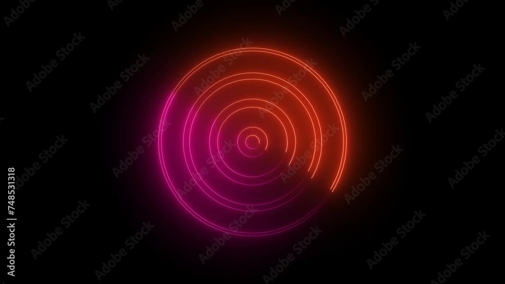 Neon light glowing frame animated Neon light glowing frame animated