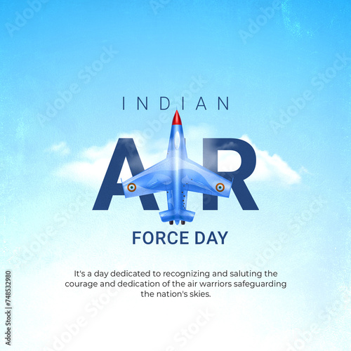 Indian Air Force Day card w...