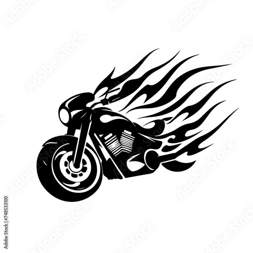Flaming Motorcycle Wheels