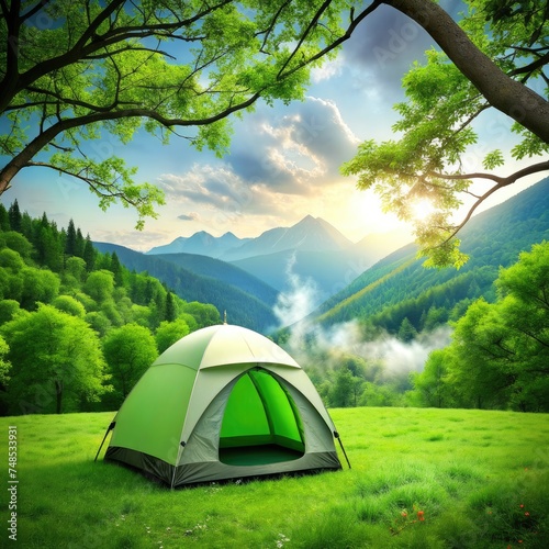 nature camping Generative AI
