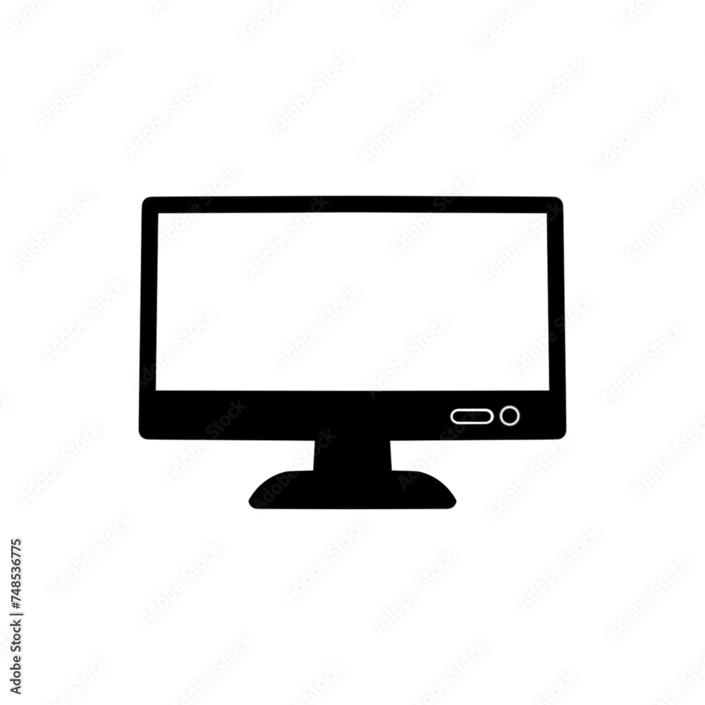 monitor icon black flat illustration monitor icon black flat illustration