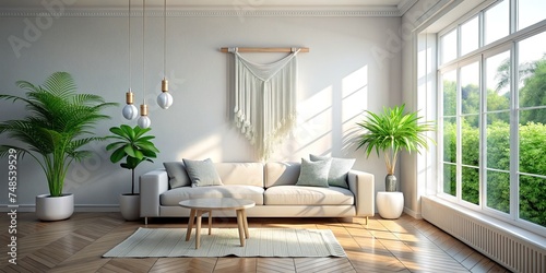 a photography of a modern bright living room interior Generative AI