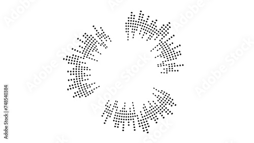 Circle sound wave. Audio music equalizer. Round circular icons set. Spectrum radial pattern and frequency frame. radio podcasts, music player, video editor, voice assistant, recorder. Vector design photo