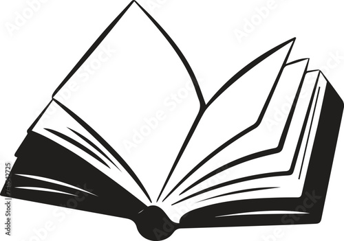 Book icons set in thin line style, isolated on white background, vector illustration.