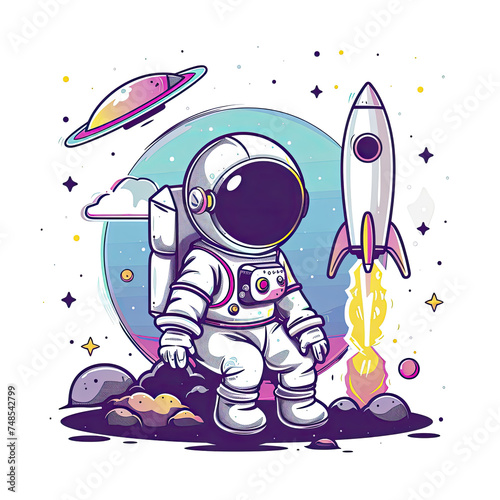  Astronaut Alien Rocket Ufo Space Cartoon  Isolated Transparent Background Images