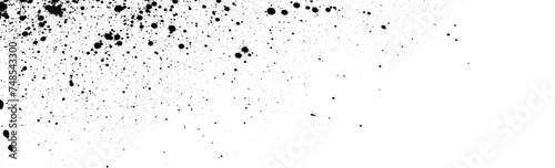 Abstract white background covered with black paint spray. Wide panoramic. Template web design banner