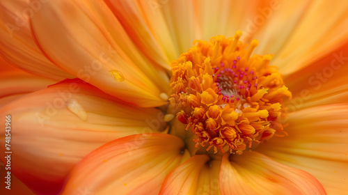 orange flower macro