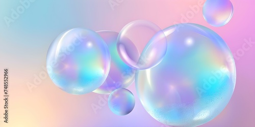 Ethereal Beauty of Iridescent Soap Bubbles Floating